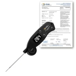 Termómetro para alimentos PCE-ST 2-ICA incl. certificado de calibración ISO